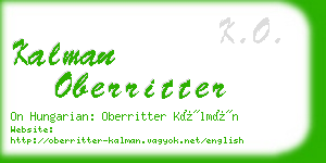 kalman oberritter business card